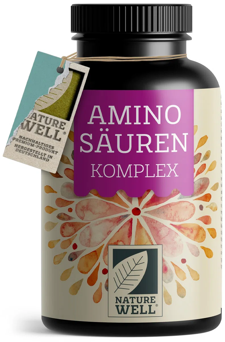 Aminosäuren Komplex hochdosiert - 240 Tabs. mit 6.000 mg Aminosäuren pro Tag - 9 essentielle Amino-Säuren (EAA) + Taurin, Carnitin & Glycin - laborgeprüft mit Analyse-Zertifikat - 100% vegan