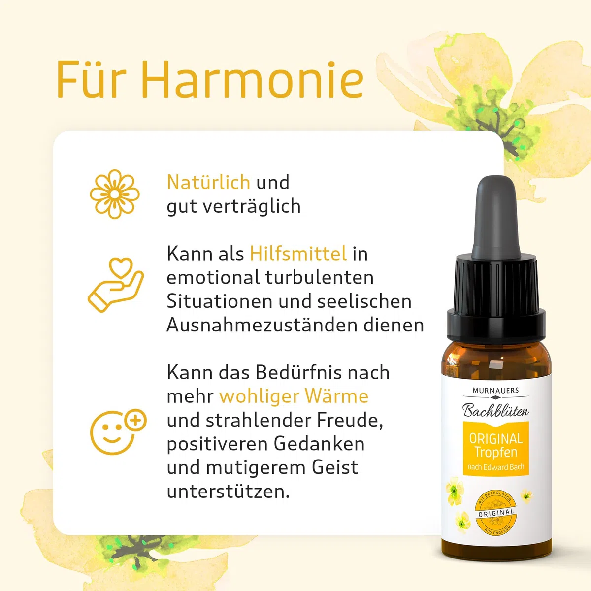 Murnauers Bachblüten Original Tropfen | 20 ml | Alltag in Balance | Hergestellt mit Original Bachblüten nach Edward Bach aus England