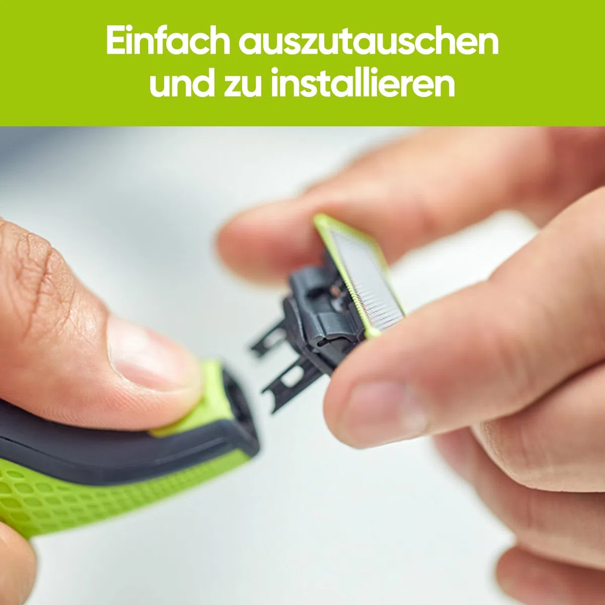 Für Philips OneBlade Klingen | 3 Stück One Blade Ersatzklinge, Wird zum Trimmen von Gesichts- und Körperbärten verwendet. Hochwertige Klingen aus Edelstahl, Sicher und Langlebig