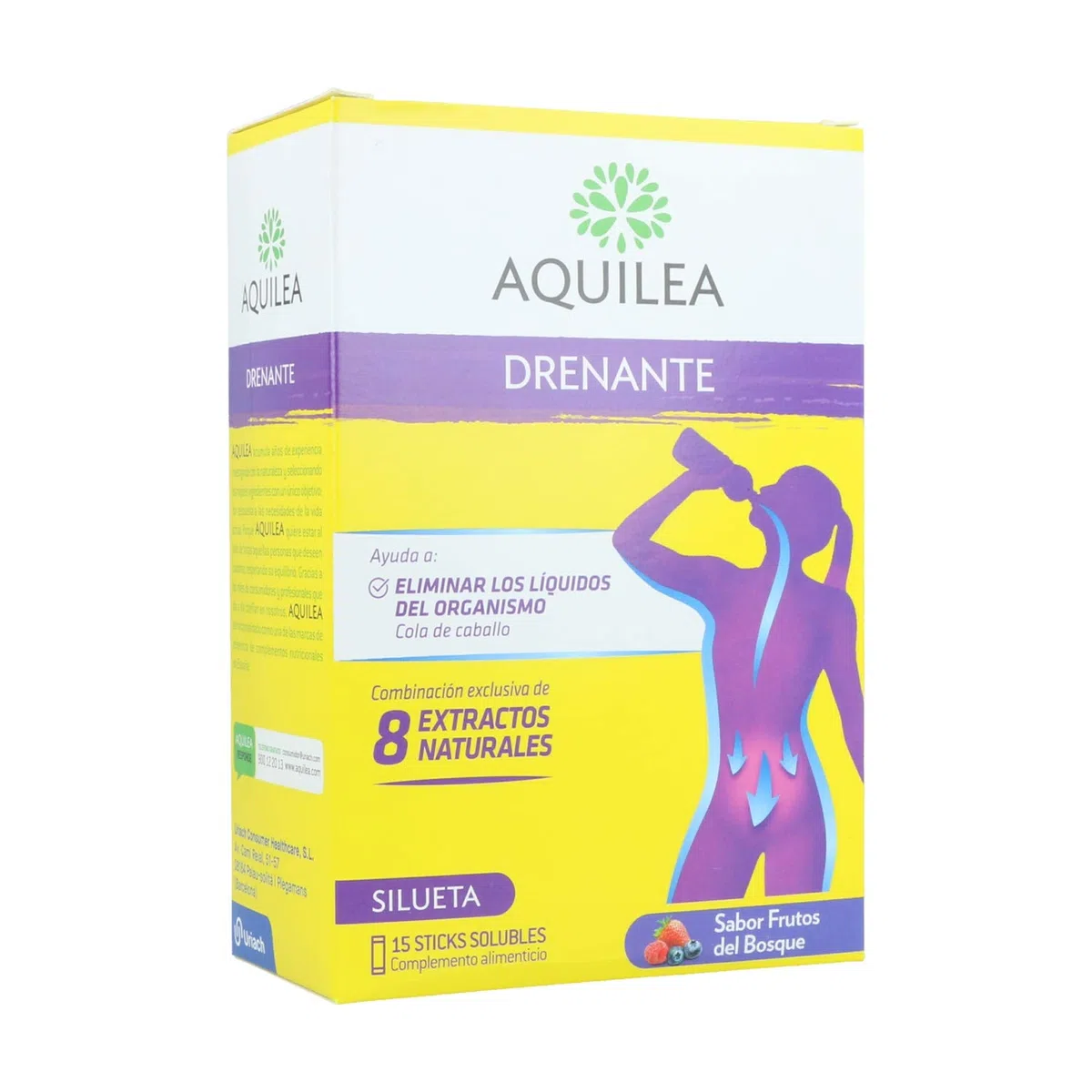 AQUILEA Drenante 15 Sticks, Schwarz, Mediano