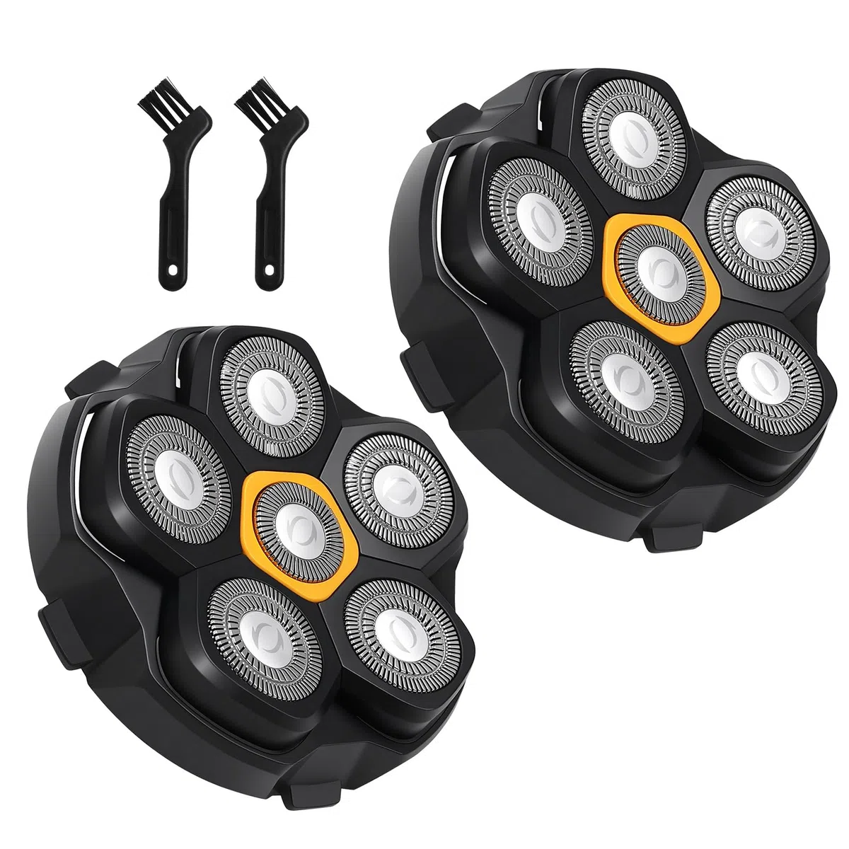 2 Stück Ersatzrasierkopf für Glatzen Rasierer Herren, Magnetische 6 Blade Head Shaver Ersatzköpfe, 6D Rasierkopf für Herrenrasierer für JoyKoi Solimpia DOAO Singphere AEXIRI Kopfrasierer