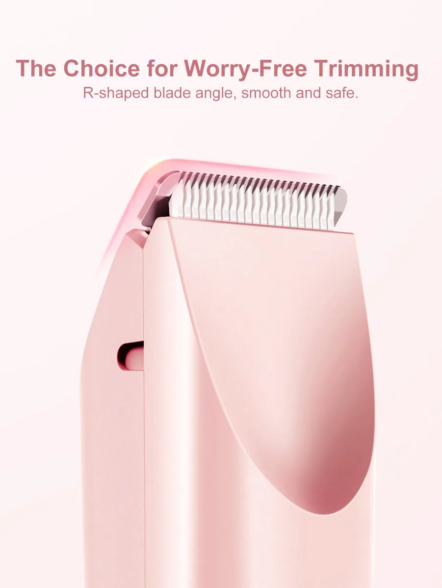 2 in 1 Bikini Trimmer für Frauen Dual Head Shaver Elektrorasierer Lady Schamhaar IPX7 Wasserdicht Bikini Achselarm Bein Gesicht Körper Rosa