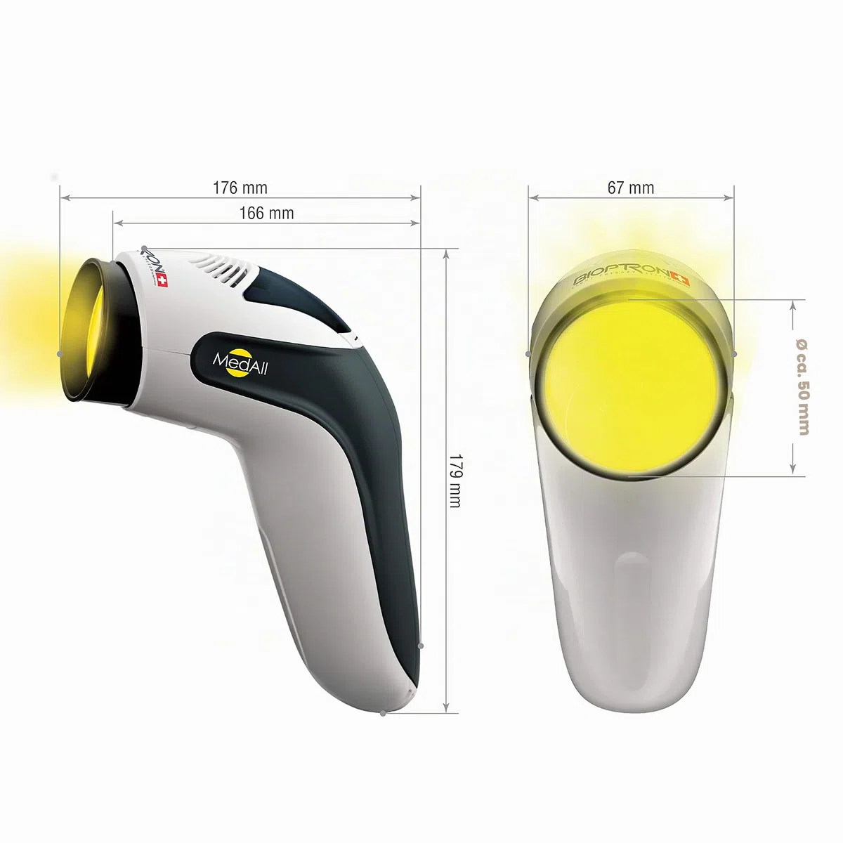 Bioptron MedAll mit Bodenstativ 7in1 anti-aging Lampe Infrarotlampe Wärmelampe Lichttherapie Gesicht Hautpflege gut für Immunsystem Wundenheilung ohne Nebenwirkungen Reduktion Cellulitis(Stand Incl)