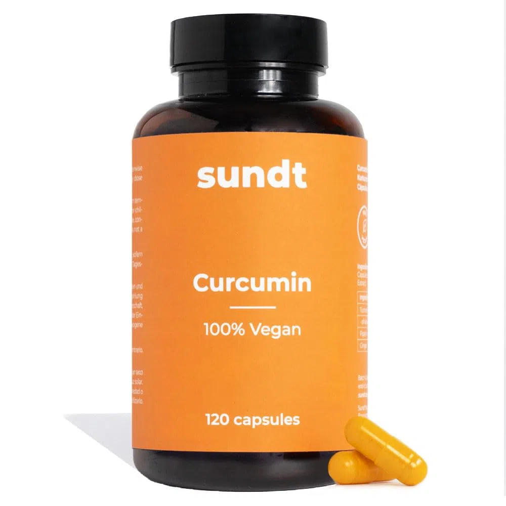 Curcumin Kapseln mit 700 mg| 120 Kurkuma Kapseln aus Kurkuma Extrakt | hohe Bioverfügbarkeit | hochdosiert natürliches Antioxidans für Entzündungen & oxidativen Stress | Vegan | Sundt Supplements