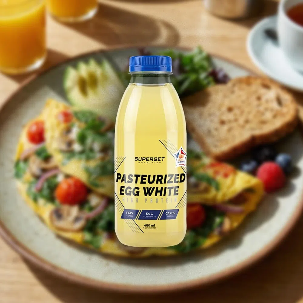 Superset Nutrition - Pasteurisiertes Eiweiß (480ml) - Flüssiges Eiweiß - 54g Protein aus 100% Eiweiß pro Flasche