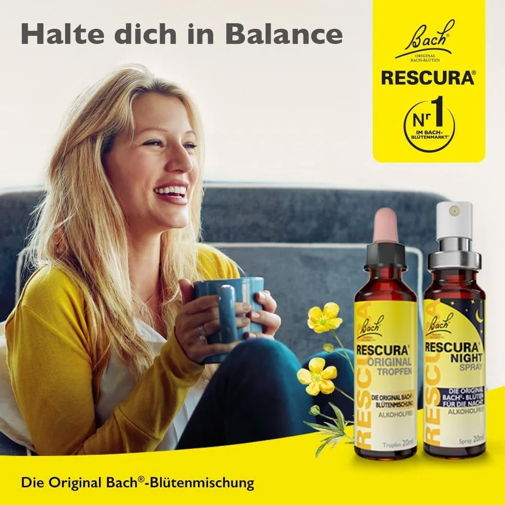 Original Bach RESCURA Tropfen: (ehemals Rescue) Bachblüten-Mischung, 20ml