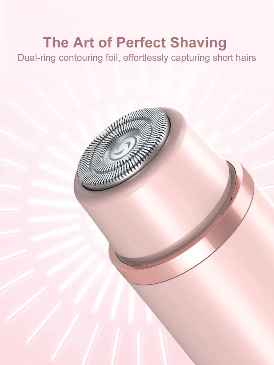 2 in 1 Bikini Trimmer für Frauen Dual Head Shaver Elektrorasierer Lady Schamhaar IPX7 Wasserdicht Bikini Achselarm Bein Gesicht Körper Rosa