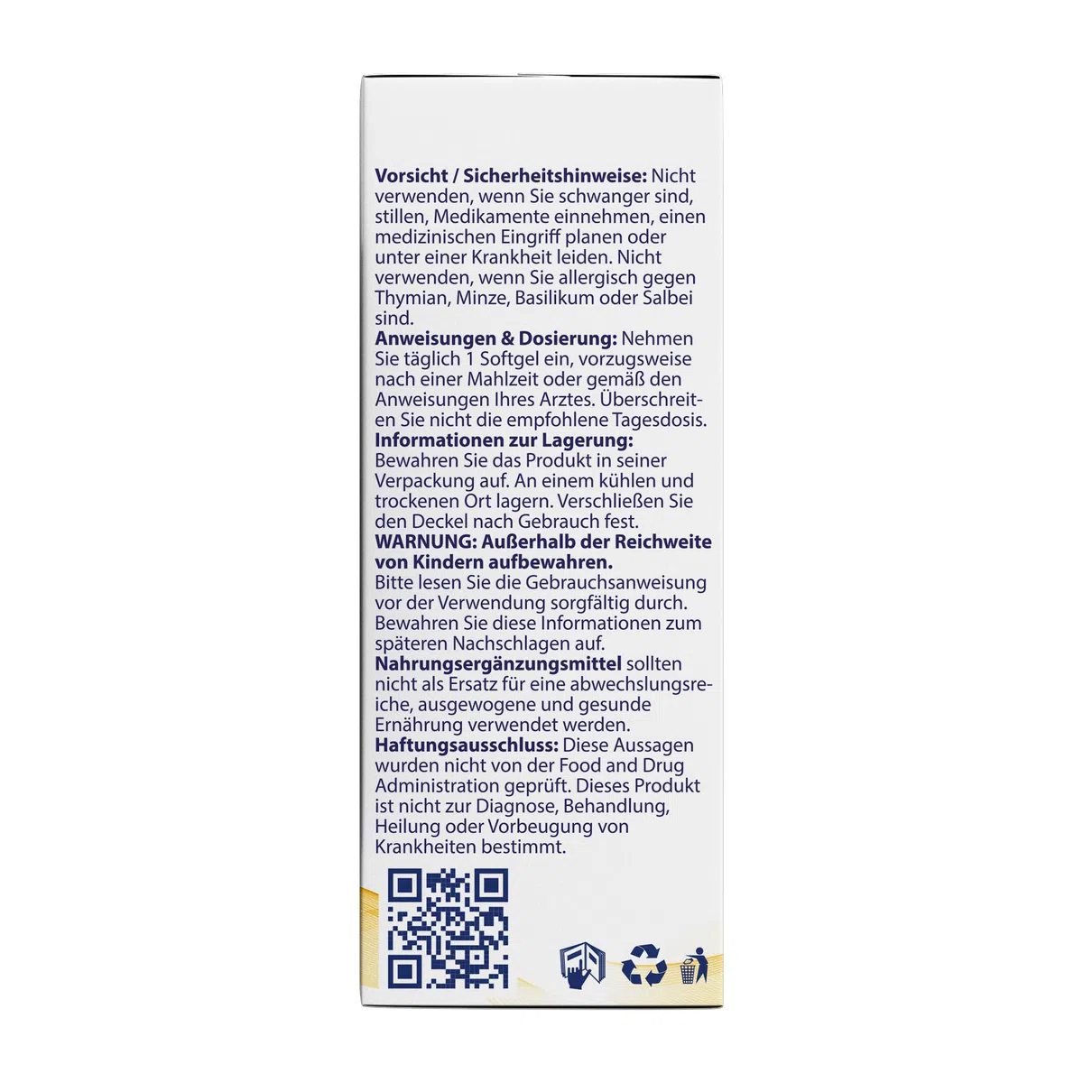 Zane Oreganoöl-Kapseln - 150 mg ätherisches Oreganoöl - 130 mg Carvacrol pro Kapsel - 60 Count