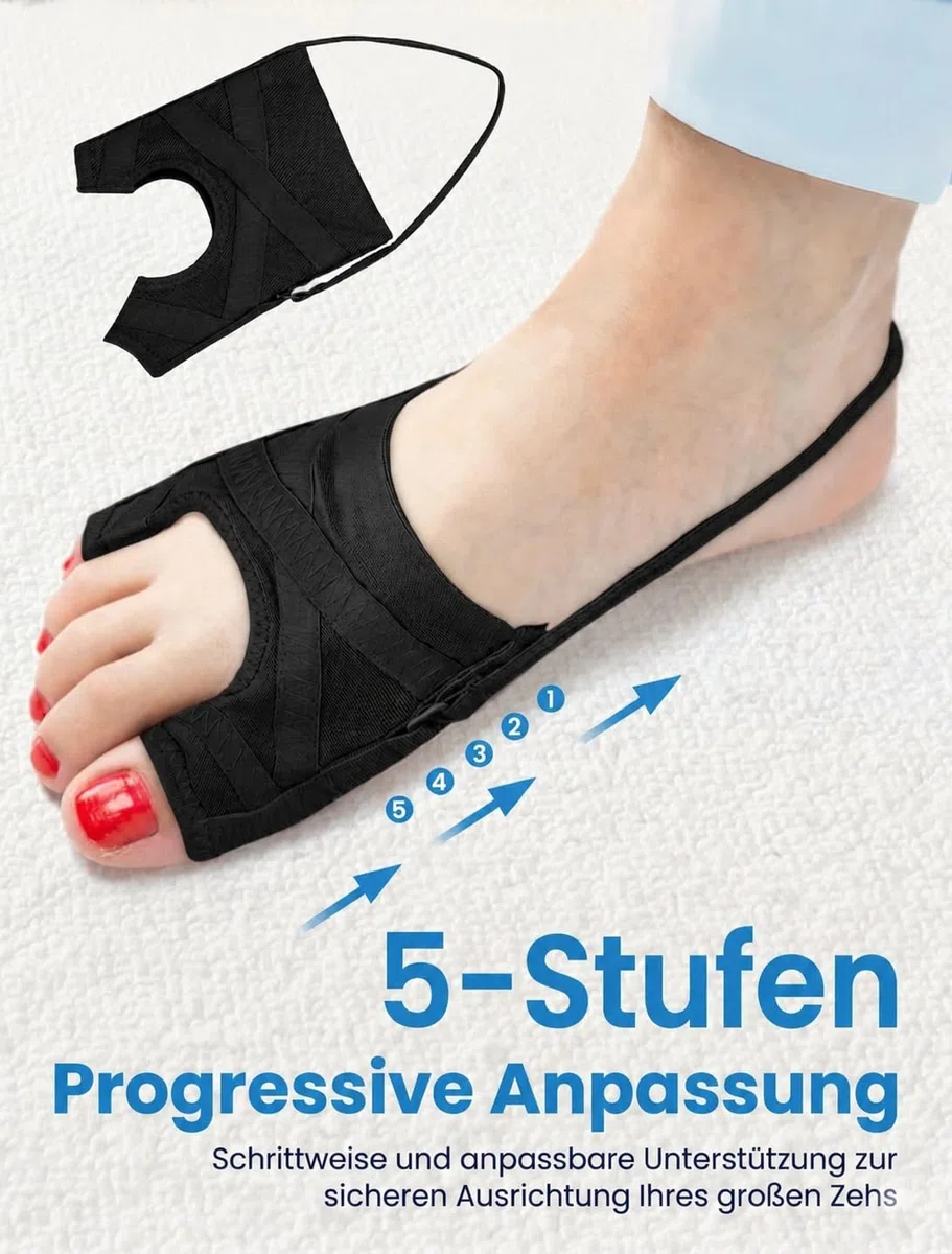 Hallux Valgus Bandage, Hallux Valgus Korrektur für Männer und Frauen, S & Schwarz