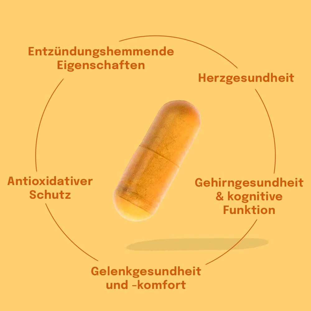 Curcumin Kapseln mit 700 mg| 120 Kurkuma Kapseln aus Kurkuma Extrakt | hohe Bioverfügbarkeit | hochdosiert natürliches Antioxidans für Entzündungen & oxidativen Stress | Vegan | Sundt Supplements