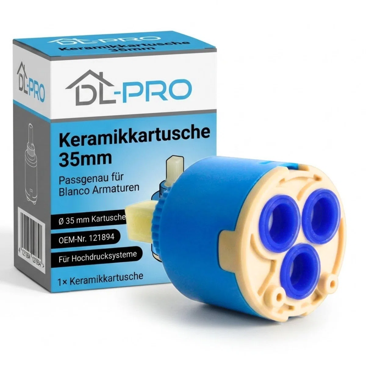DL-PRO Keramikkartusche Ø 35mm für Blanco LINUS, CARENA, CATRIS, ALTA, ARCOS | Ersatzkartusche Hochdruck | Ersatz für 121894