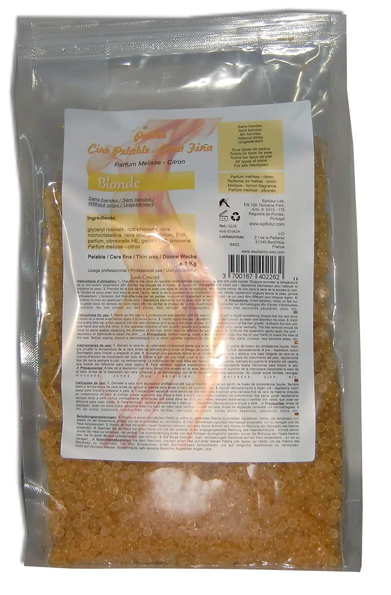 Storepil - 1 kg Wachsperlen zum Enthaaren, abziehbar, hell, zur Epilation.