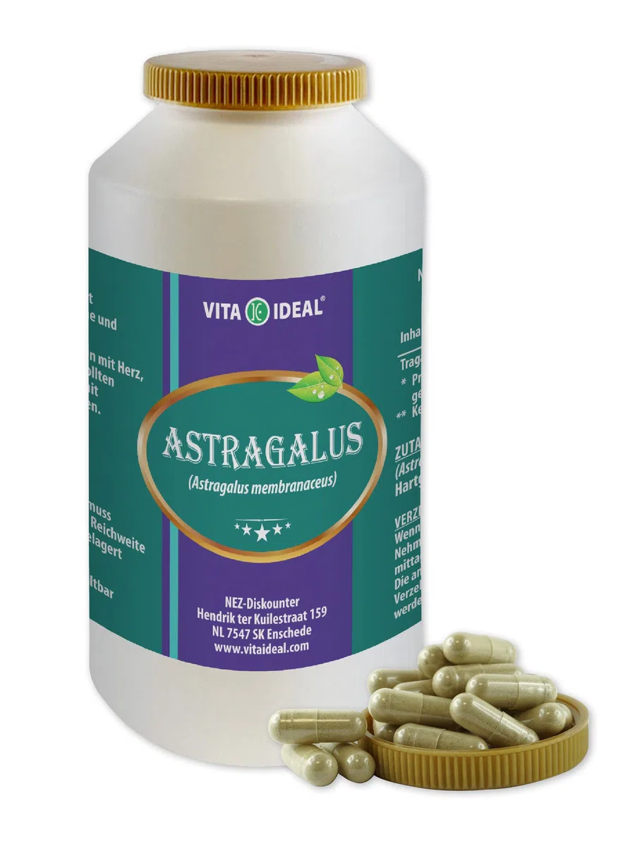 Astragalus Wurzel 180 Kapseln (Astragalus membranaceus, Tragant) je 450mg rein natürliches Pulver, ohne Zusatzstoffe