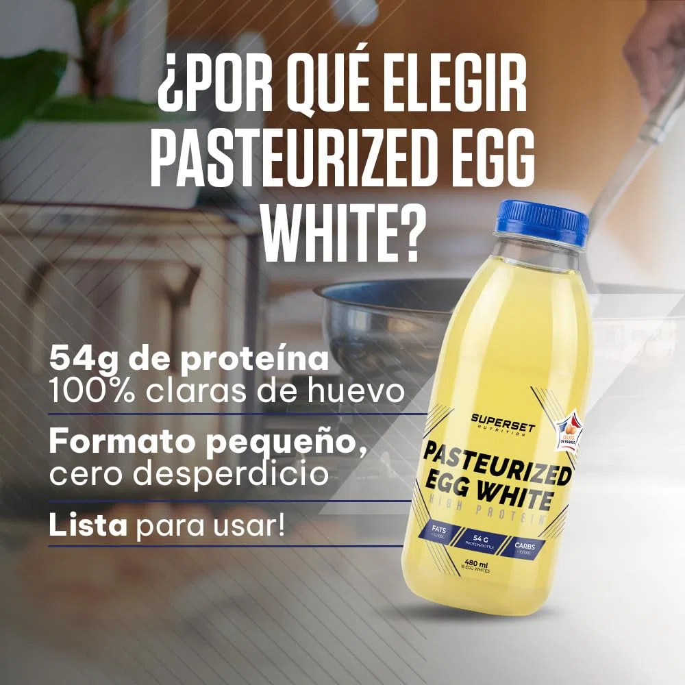 Superset Nutrition - Pasteurisiertes Eiweiß (480ml) - Flüssiges Eiweiß - 54g Protein aus 100% Eiweiß pro Flasche