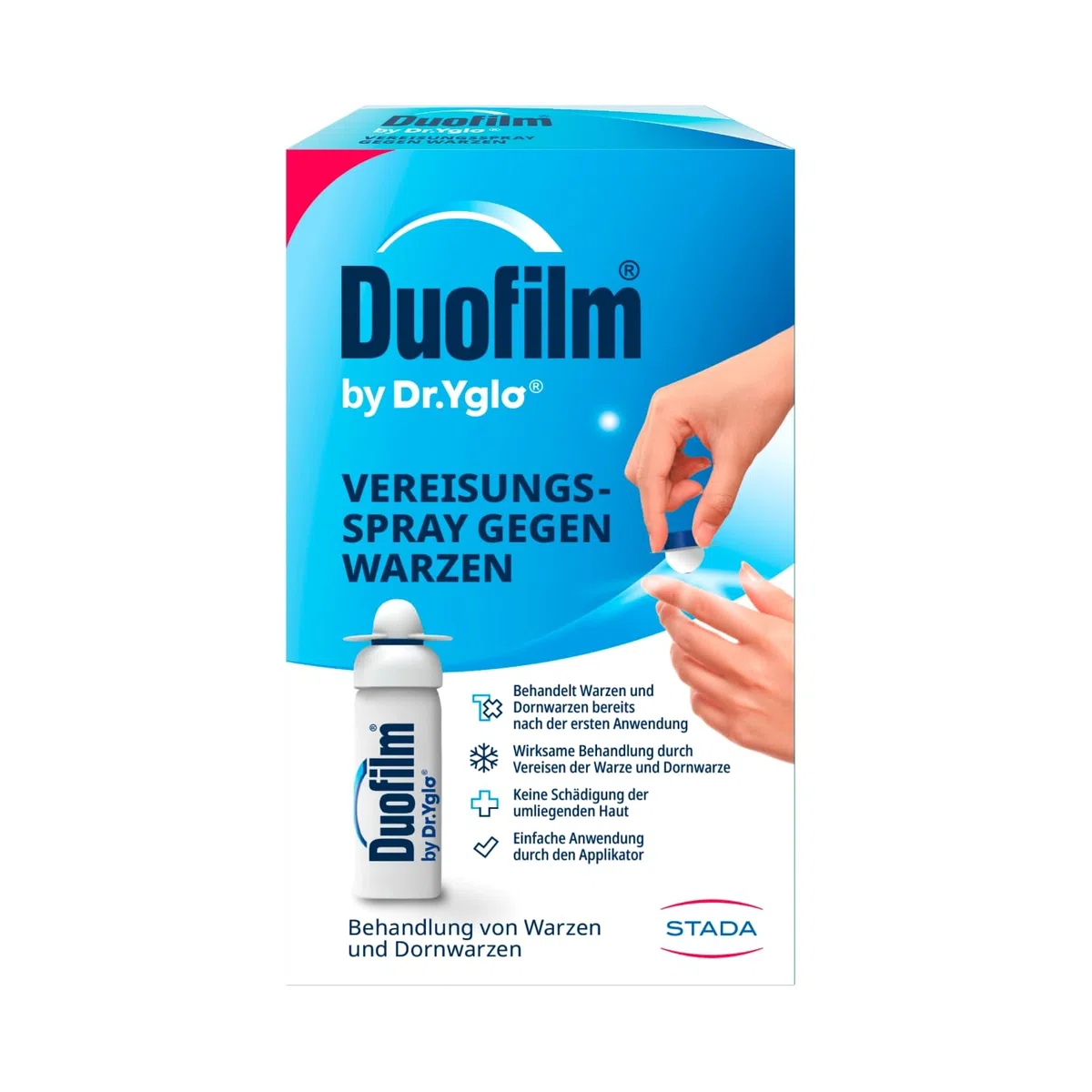 Duofilm Vereisungsspray by Dr Yglo gegen Warzen, Behandelt Warzen und Dornwarzen bei der ersten Anwendung, Wirksame Behandlung durch vereisen, Ab 4 Jahren, Medizinprodukt mit Dimethylether; 50 ml
