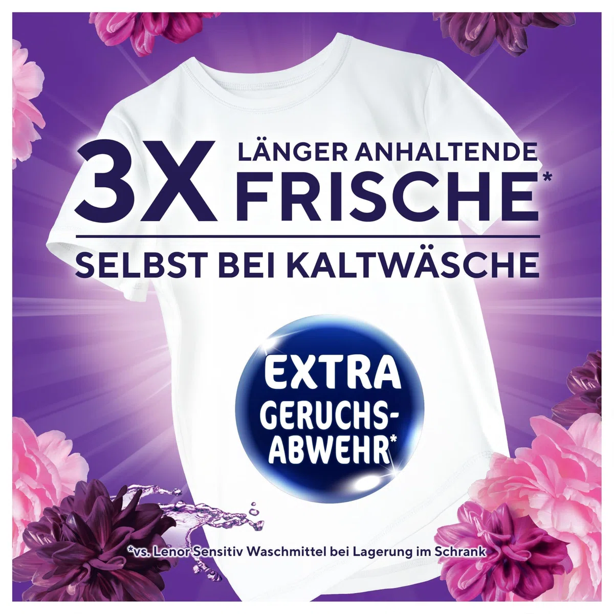 Lenor Color Waschmittel Flüssig, 100 Waschladungen, Amethyst Blütentraum, Lang Anhaltende Frische, Extra Geruchsabwehr Bei Kaltwäsche
