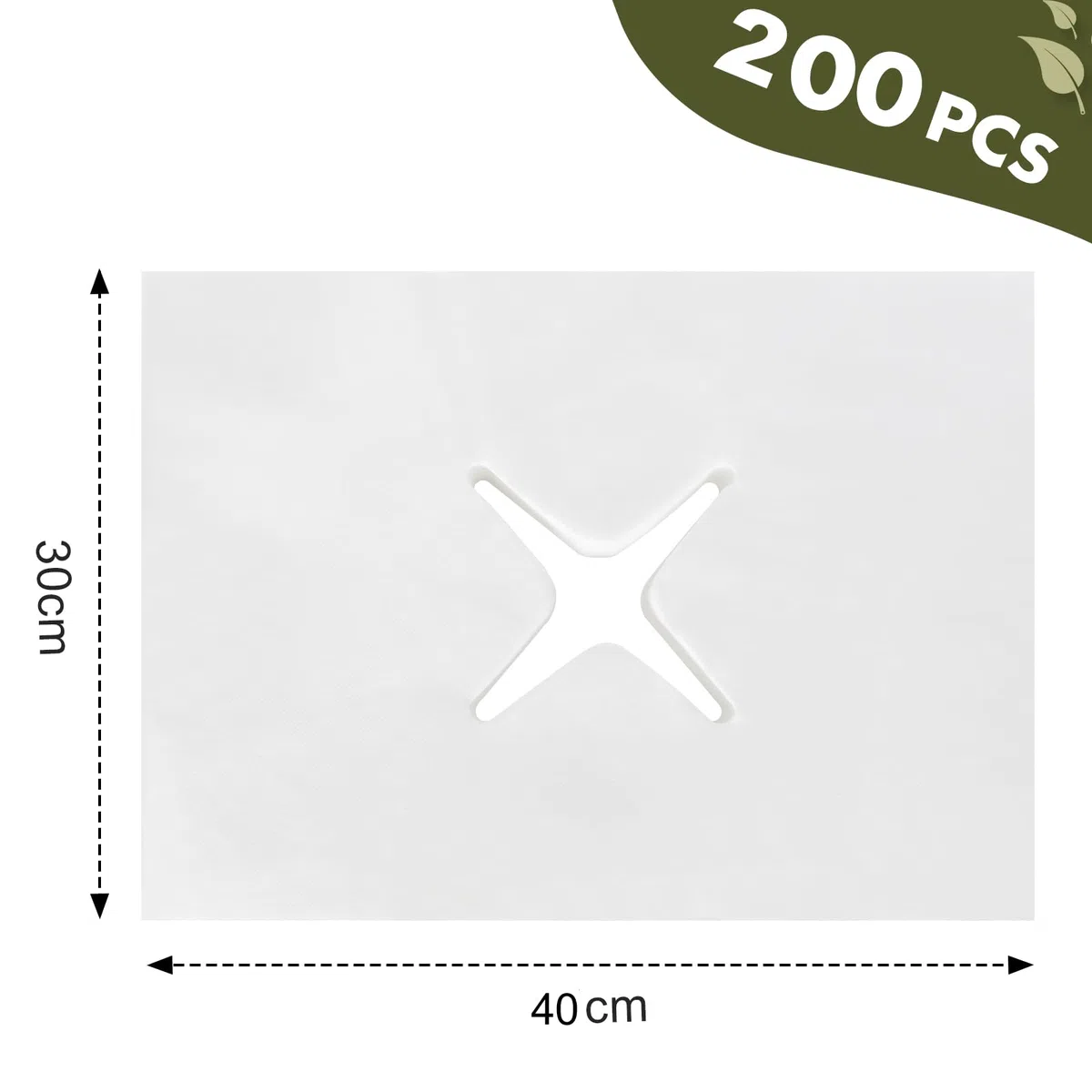 200 Stück Einweg Nasenschlitztücher für Massageliegen, Gesichtsauflagen für Massageliege, Einweg Nasenschlitztücher aus Vliesstoff, 40 * 30cm