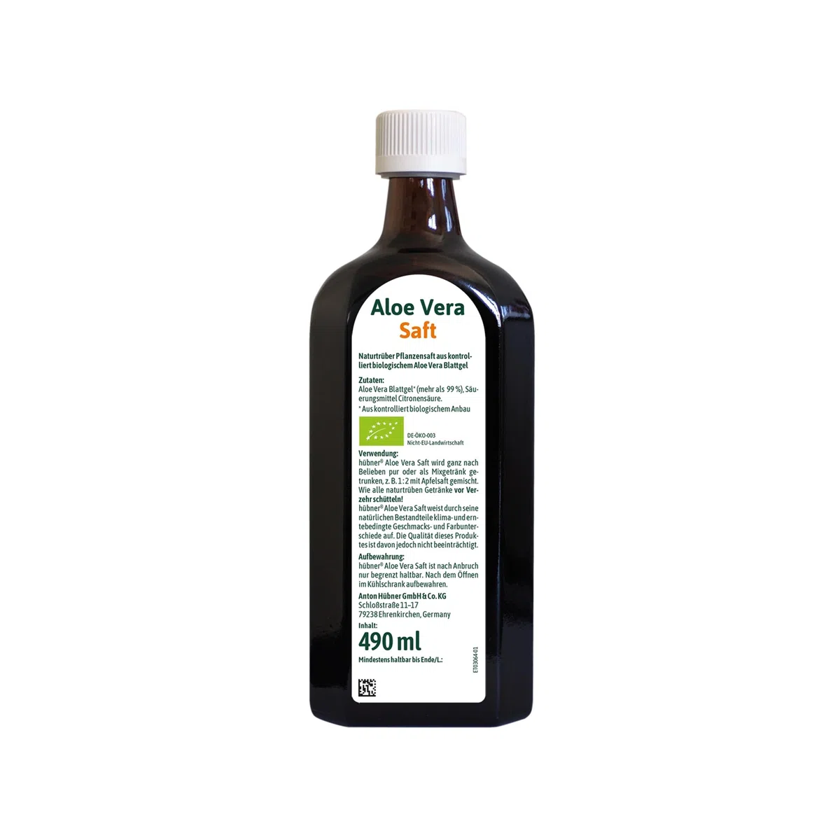 Aloe Vera BIO-Pflanzensaft naturtrüb (0.49 L)