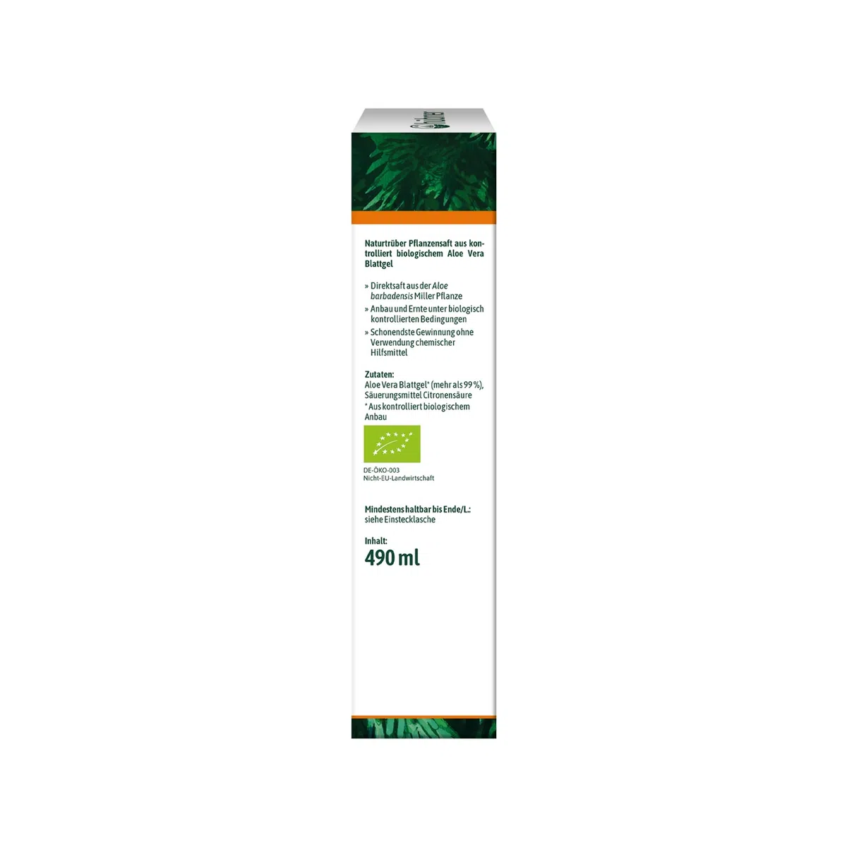 Aloe Vera BIO-Pflanzensaft naturtrüb (0.49 L)
