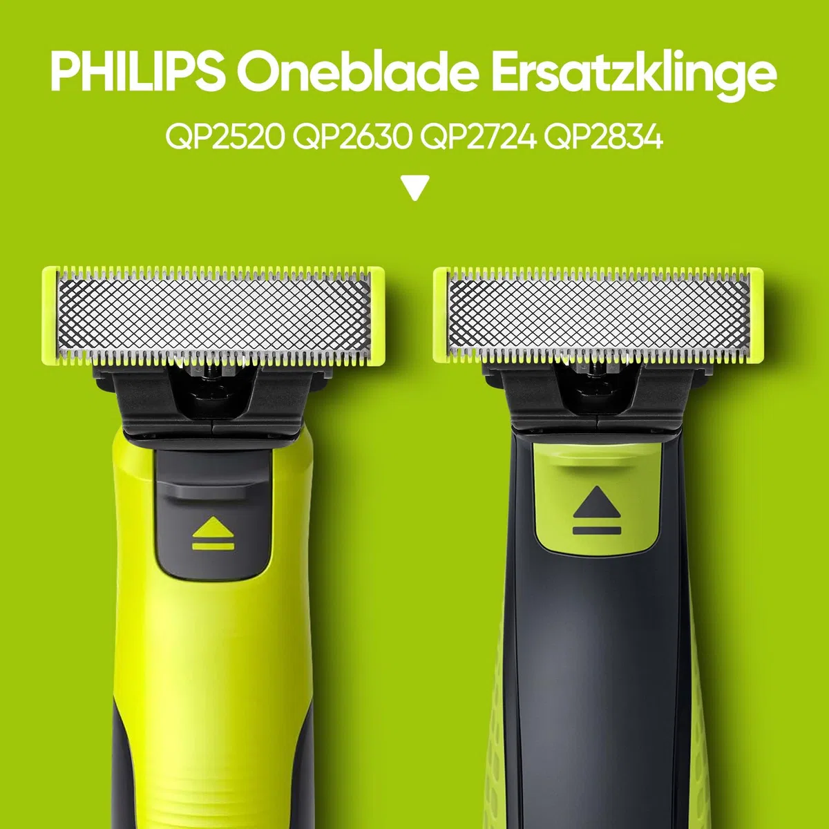 Für Philips OneBlade Klingen | 3 Stück One Blade Ersatzklinge, Wird zum Trimmen von Gesichts- und Körperbärten verwendet. Hochwertige Klingen aus Edelstahl, Sicher und Langlebig