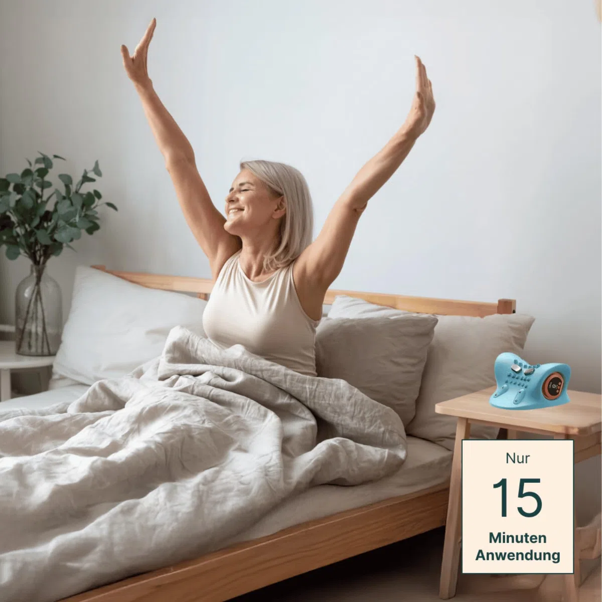 Necktex 5-in-1 NackenstreckerMit drei ，Drei Temperatureinstellungen und sechs einstellbare Massageintensitäten zur Linderung von Nacken und Schulterschmerzen