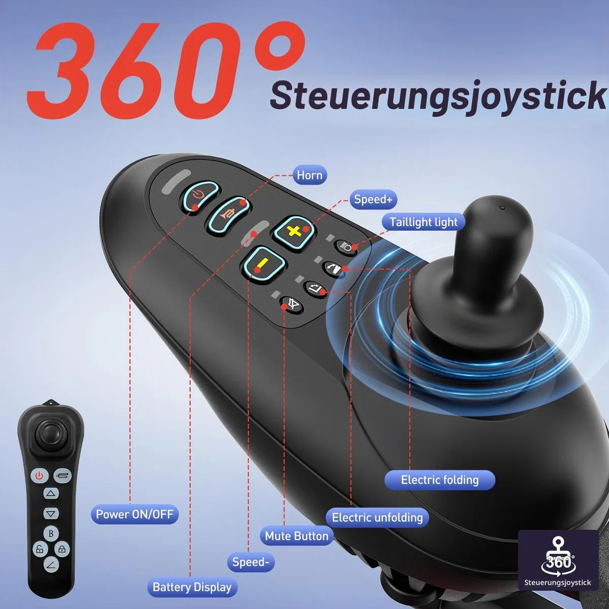 Elektrische Rollstühle mit Automatische Klappfunktion: 48KM Leichte Elektrisch Rollstuhl Faltbar bis 150KG - 700W Klappbarer Elektrorollstuhl 2 * 12AH Doppelbatteriedesign