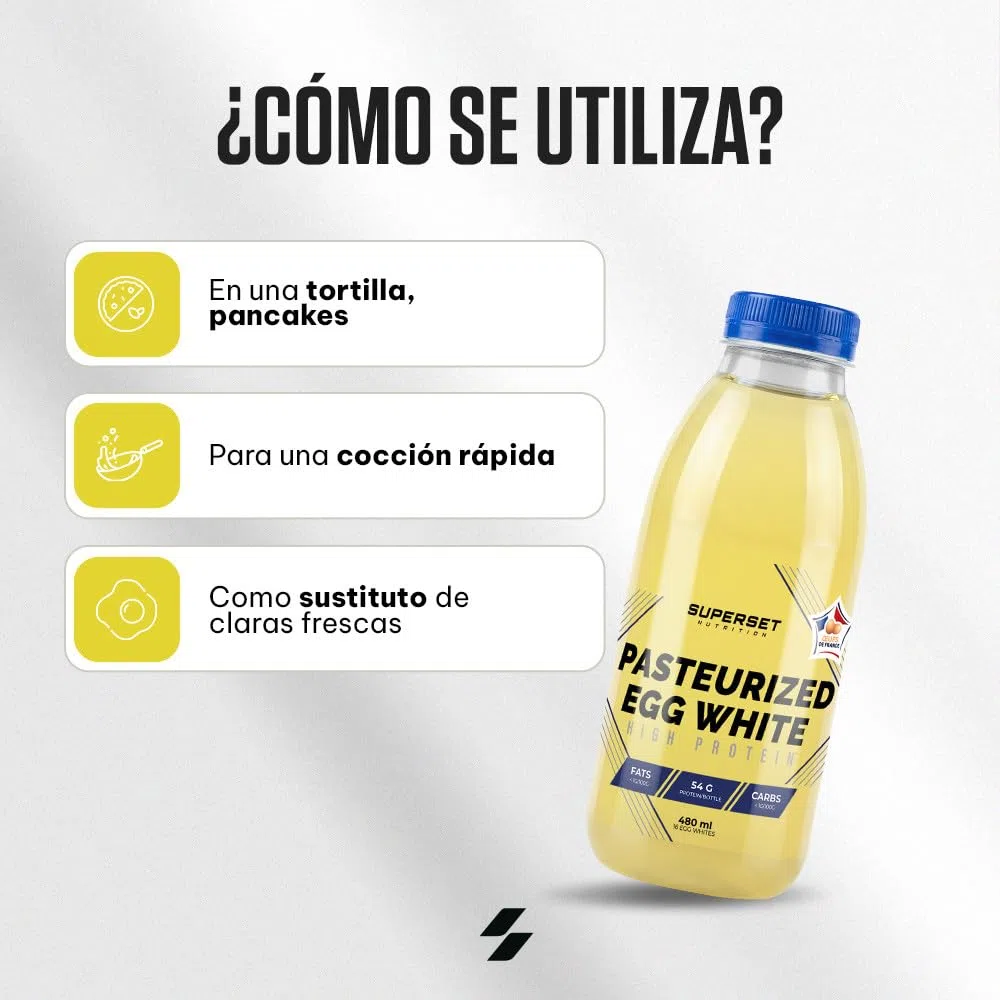Superset Nutrition - Pasteurisiertes Eiweiß (480ml) - Flüssiges Eiweiß - 54g Protein aus 100% Eiweiß pro Flasche