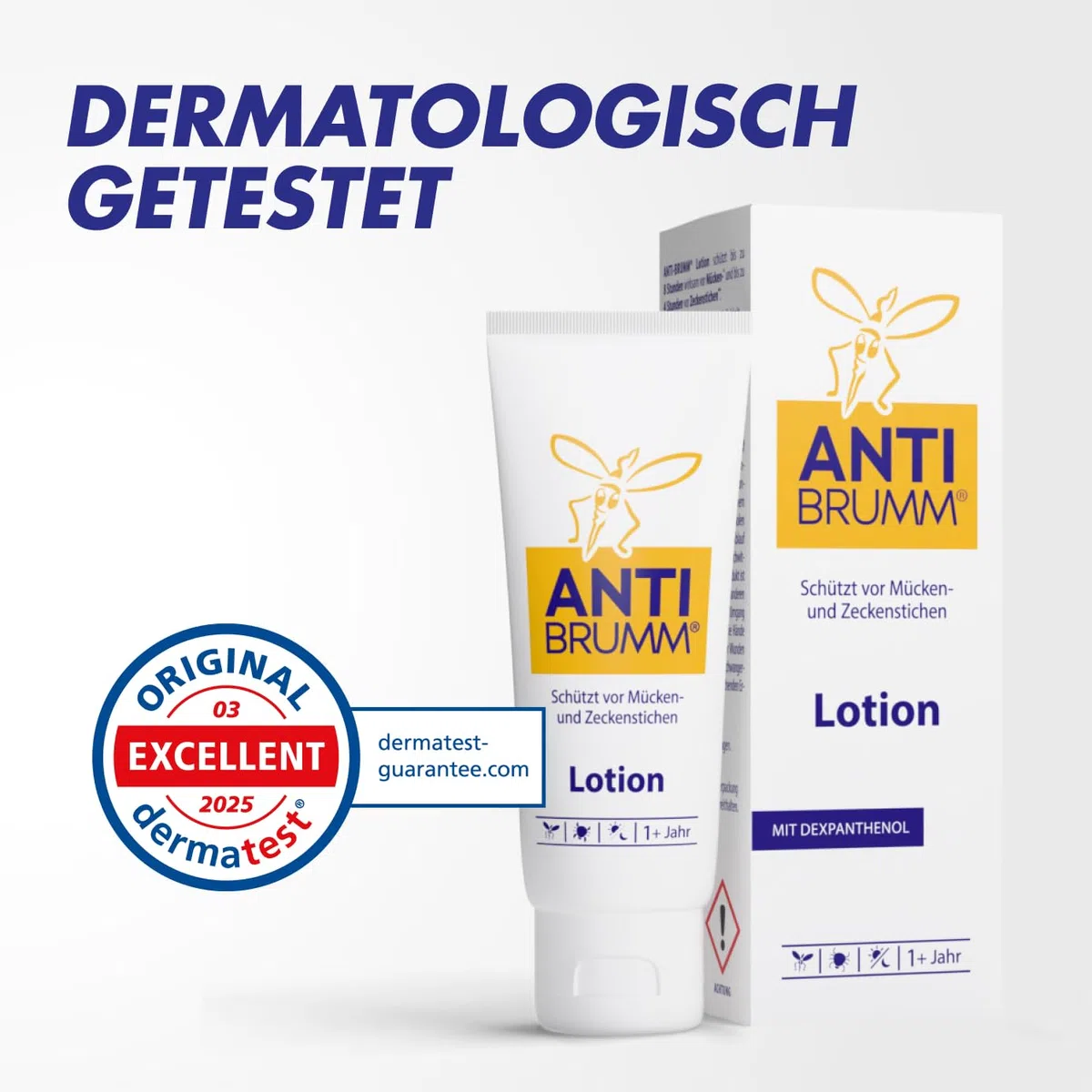 Anti Brumm Lotion mit Dexpanthenol, 100 ml: Insekten-Repellent für effektiven Schutz gegen Mücken und Zecken, Mücken- und Zeckenschutz mit Icaridin, für Erwachsene und Kinder ab 1 Jahr