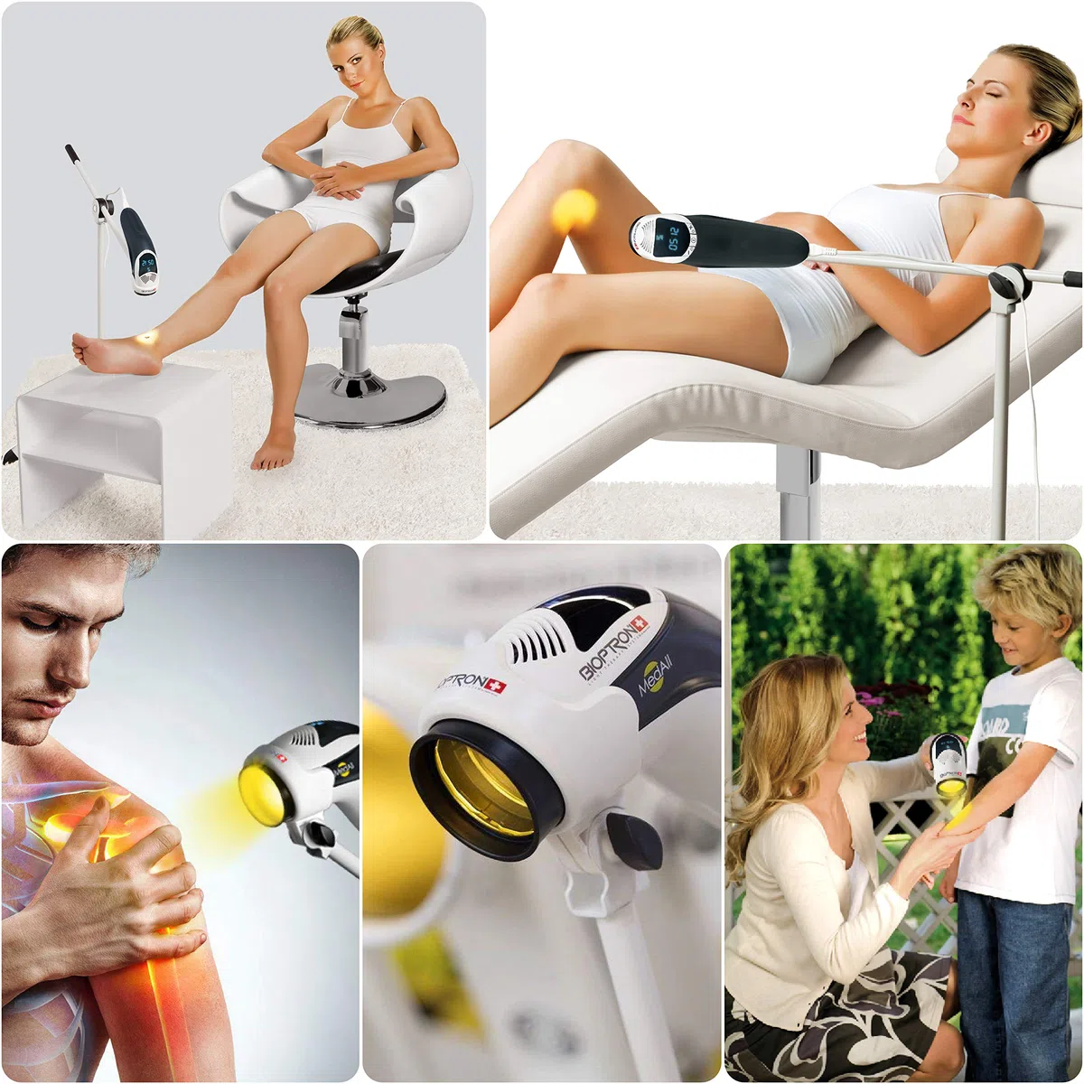 Bioptron MedAll mit Bodenstativ 7in1 anti-aging Lampe Infrarotlampe Wärmelampe Lichttherapie Gesicht Hautpflege gut für Immunsystem Wundenheilung ohne Nebenwirkungen Reduktion Cellulitis(Stand Incl)