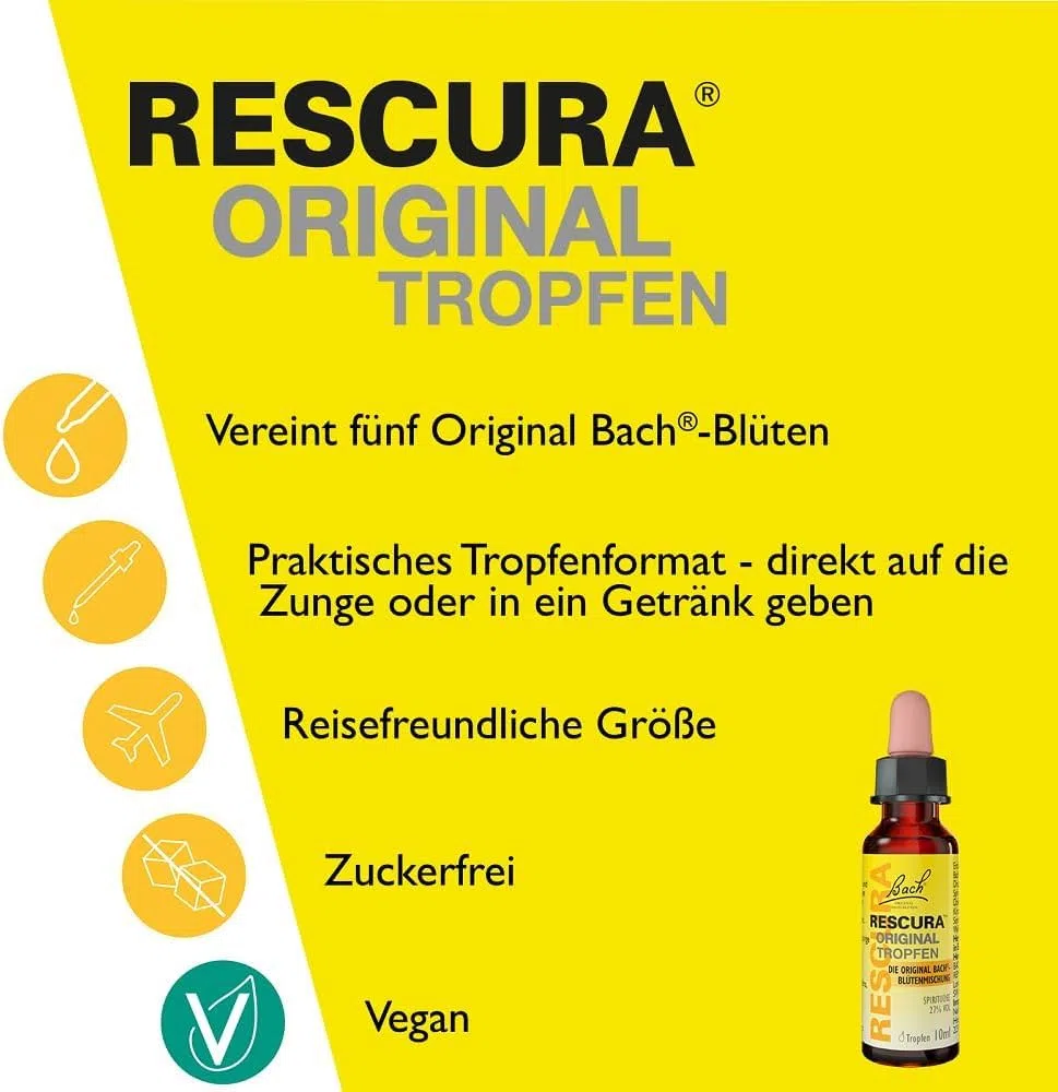 Original Bach RESCURA Tropfen: (ehemals Rescue) Bachblüten-Mischung, 20ml
