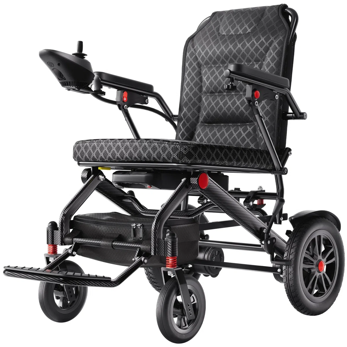 HomyKing Elektrischer Rollstuhl Faltbar Leicht, Nur 19 kg Aluminium, reisen