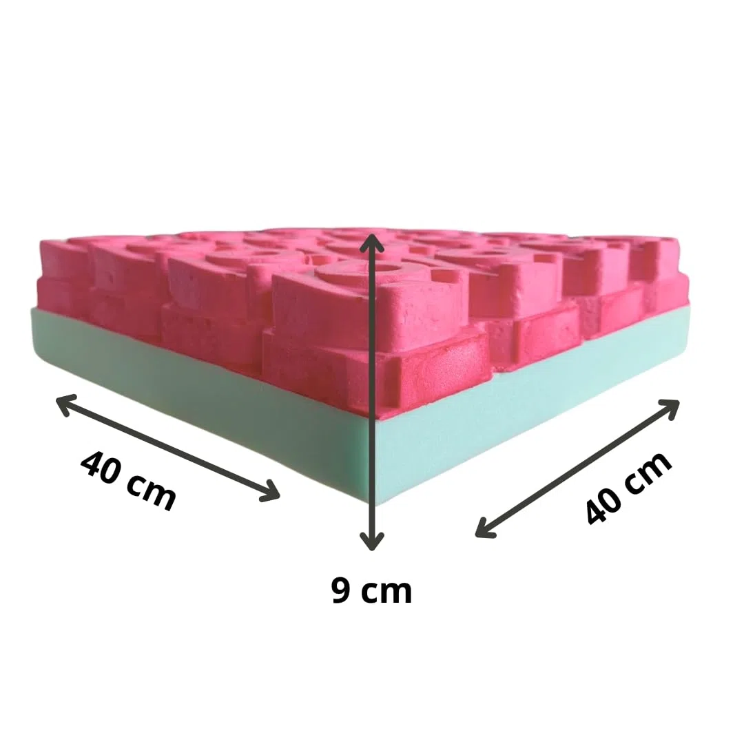 GM Anti-Dekubitus-Kissen für Rollstuhl, 40 x 40 x 9 cm, Anti-Dekubitus-Kissen für Stuhl aus Memory-Schaum und Polyurethan, für Senioren, hergestellt in Italien (schwarz)