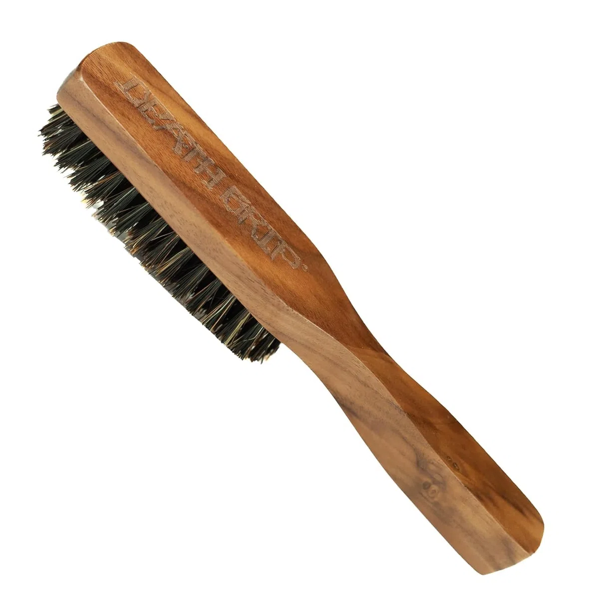 THE VINTAGE GROOMING CO. Bart- und Schnurrbartbürste aus Holz - Wildschweinborsten - Braun - Für Männer mit Bart - Ergonomischer Griff - Pflegt Haar und reinigt Kopfhaut