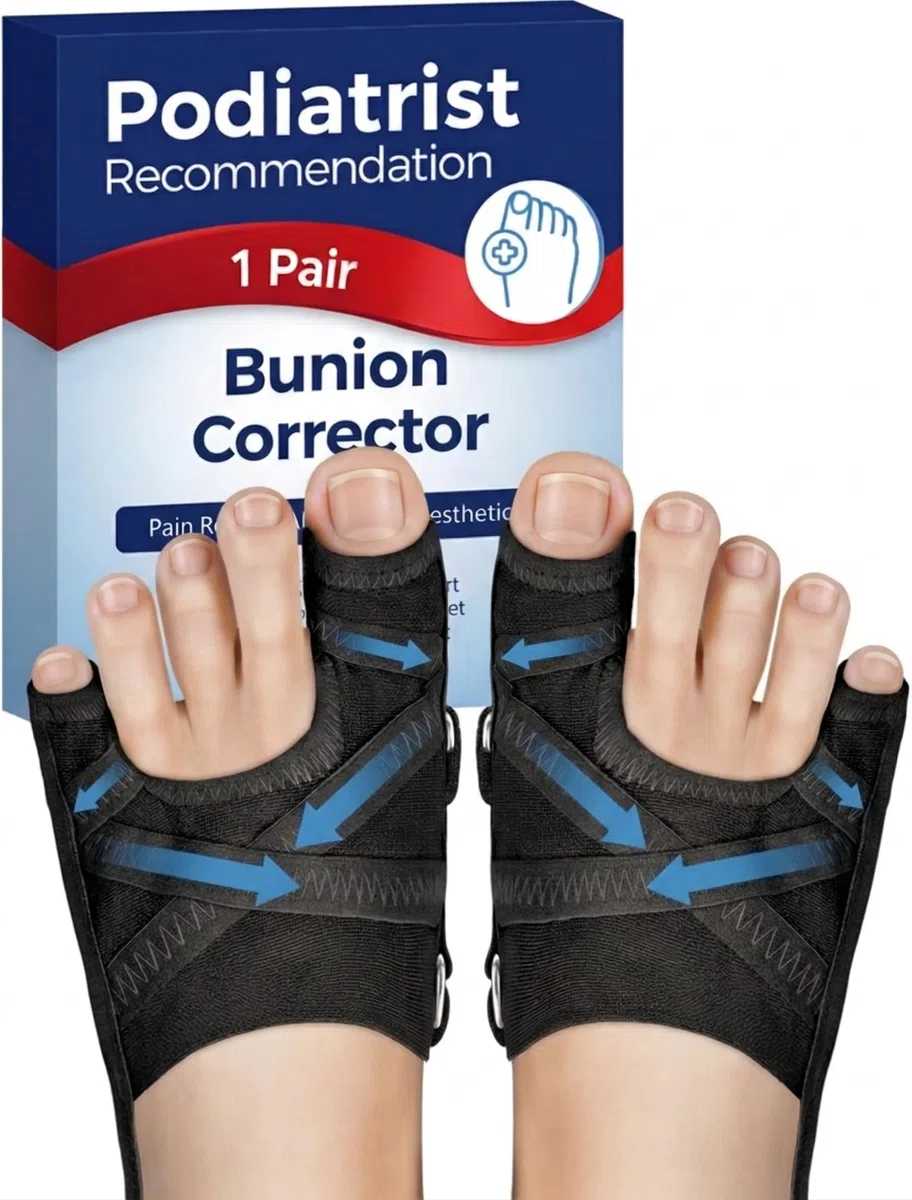 Hallux Valgus Bandage, Hallux Valgus Korrektur für Männer und Frauen, S & Schwarz