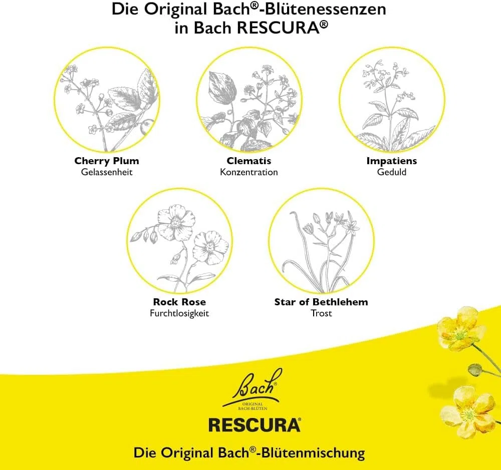 Original Bach RESCURA Tropfen: (ehemals Rescue) Bachblüten-Mischung, 20ml