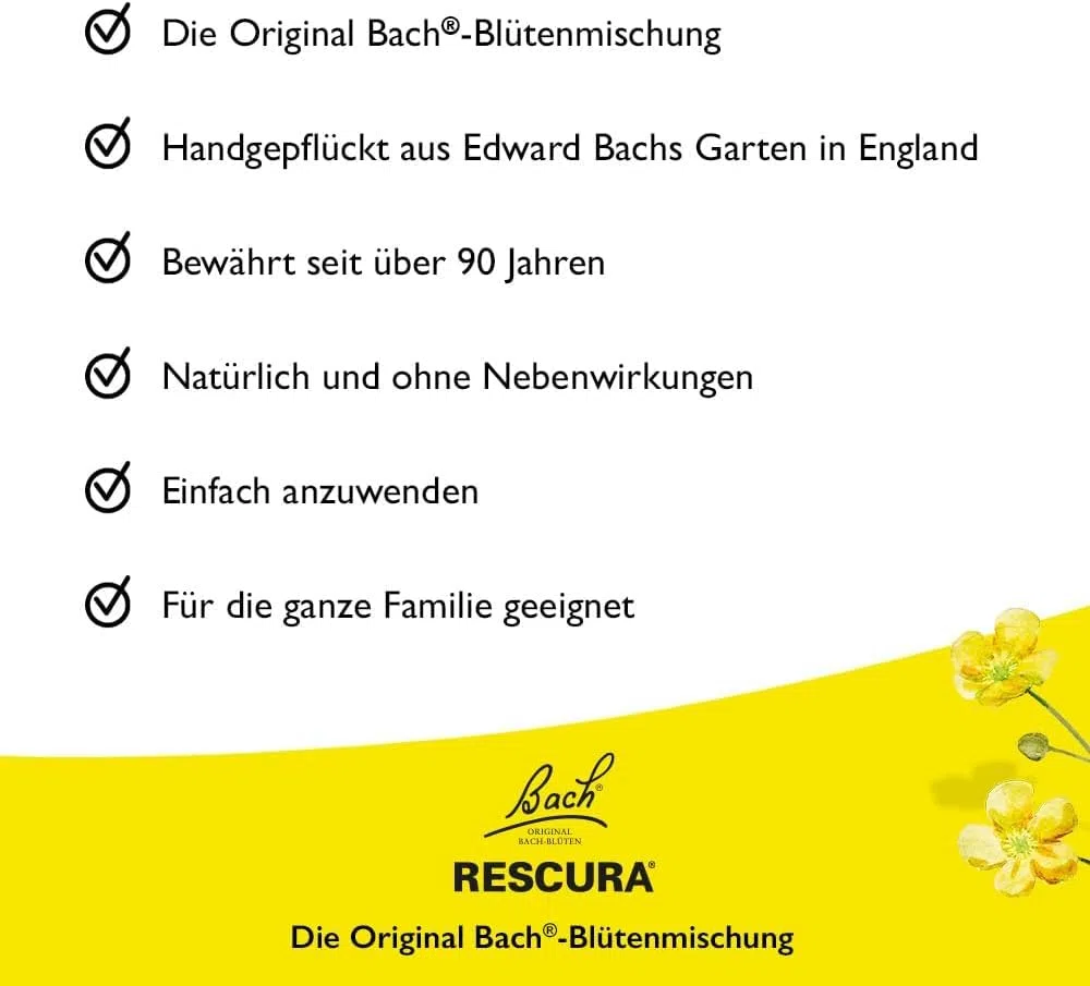 Original Bach RESCURA Tropfen: (ehemals Rescue) Bachblüten-Mischung, 20ml